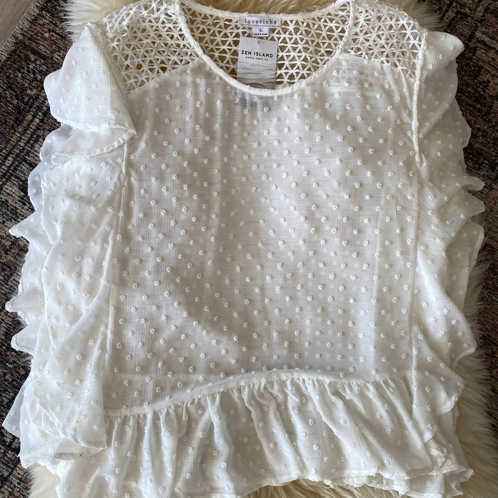 Love riche White flowy top